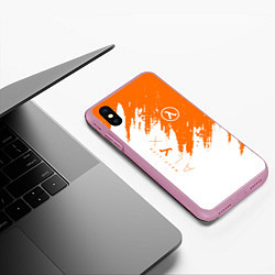 Чехол iPhone XS Max матовый Half-life texture, цвет: 3D-розовый — фото 2