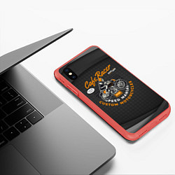Чехол iPhone XS Max матовый Moto Sport, цвет: 3D-красный — фото 2
