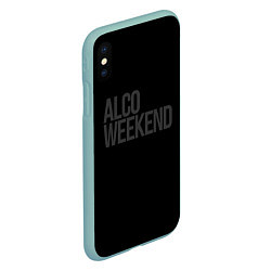 Чехол iPhone XS Max матовый Alco weekend, цвет: 3D-мятный — фото 2