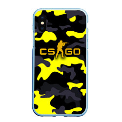 Чехол iPhone XS Max матовый Counter-Strike Камуфляж Чёрно-Жёлтый