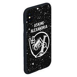 Чехол iPhone XS Max матовый Asking Alexandria - КОТ - Краска, цвет: 3D-черный — фото 2