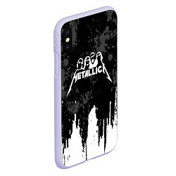 Чехол iPhone XS Max матовый Metallica музыканты, цвет: 3D-светло-сиреневый — фото 2