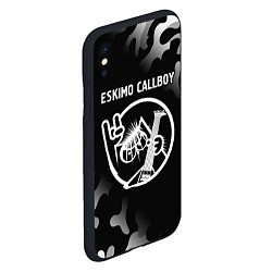 Чехол iPhone XS Max матовый Eskimo Callboy - КОТ - Камуфляж, цвет: 3D-черный — фото 2