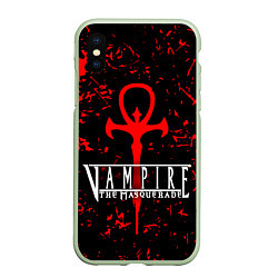 Чехол iPhone XS Max матовый Vampire The Masquerade Bloodlines, цвет: 3D-салатовый