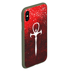 Чехол iPhone XS Max матовый The Masquerade Bloodhunt Emblem, цвет: 3D-темно-зеленый — фото 2