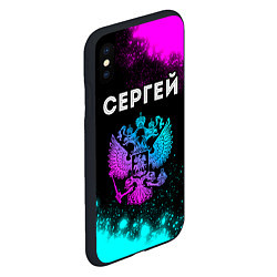 Чехол iPhone XS Max матовый Сергей Россия, цвет: 3D-черный — фото 2