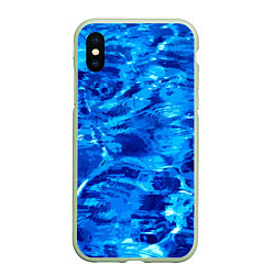 Чехол iPhone XS Max матовый Vanguard abstraction Water, цвет: 3D-салатовый