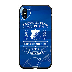 Чехол iPhone XS Max матовый Hoffenheim Football Club, цвет: 3D-черный