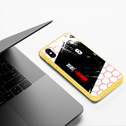 Чехол iPhone XS Max матовый RAINBOW SIX SIEGE 6 соты, цвет: 3D-желтый — фото 2