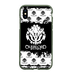 Чехол iPhone XS Max матовый Overlord паттерн, цвет: 3D-темно-зеленый