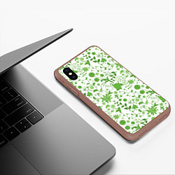 Чехол iPhone XS Max матовый Зелёное поле, цвет: 3D-коричневый — фото 2