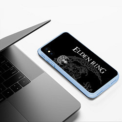 Чехол iPhone XS Max матовый СВЯТОЕ ДРЕВО МИКЕЛЛЫ ЕЛДЕН РИНГ, цвет: 3D-голубой — фото 2