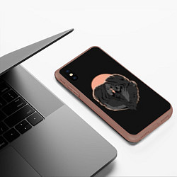 Чехол iPhone XS Max матовый Death & Live, цвет: 3D-коричневый — фото 2