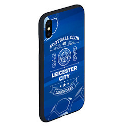 Чехол iPhone XS Max матовый Leicester City FC 1, цвет: 3D-черный — фото 2