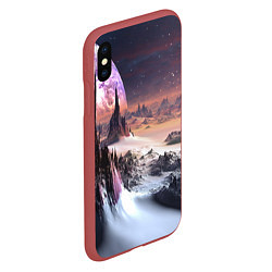 Чехол iPhone XS Max матовый Cosmic fantasy art, цвет: 3D-красный — фото 2