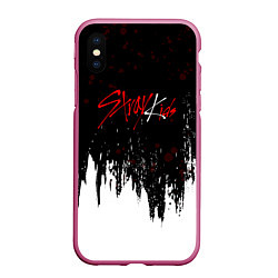 Чехол iPhone XS Max матовый Stray kids - changbin, цвет: 3D-малиновый