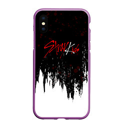 Чехол iPhone XS Max матовый Stray kids - changbin, цвет: 3D-фиолетовый