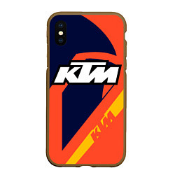 Чехол iPhone XS Max матовый KTM VINTAGE SPORTWEAR, цвет: 3D-коричневый