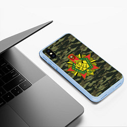 Чехол iPhone XS Max матовый КГБ СССР USSR, цвет: 3D-голубой — фото 2