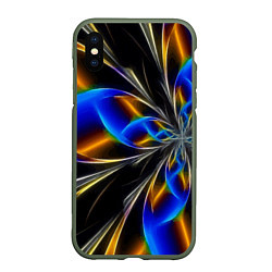 Чехол iPhone XS Max матовый Neon vanguard pattern Fashion 2023, цвет: 3D-темно-зеленый