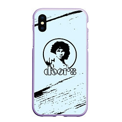 Чехол iPhone XS Max матовый The doors музыкант, цвет: 3D-светло-сиреневый