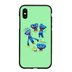 Чехол iPhone XS Max матовый POPPY PLAYTIME HAGGY WAGGY - ПОППИ ПЛЕЙТАЙМ ХАГГИ, цвет: 3D-черный