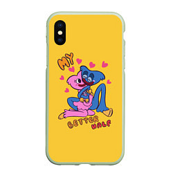 Чехол iPhone XS Max матовый POPPY PLAYTIME MY BETTER HALF, цвет: 3D-салатовый