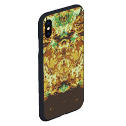 Чехол iPhone XS Max матовый Абстрактный,цветной графический узор, цвет: 3D-черный — фото 2