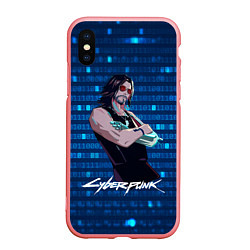 Чехол iPhone XS Max матовый Johnny Джонни Cyberpunk2077, цвет: 3D-баблгам