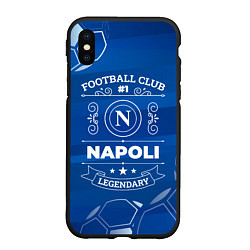 Чехол iPhone XS Max матовый Napoli FC 1, цвет: 3D-черный