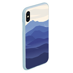 Чехол iPhone XS Max матовый Нежность Природа, цвет: 3D-голубой — фото 2