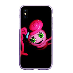 Чехол iPhone XS Max матовый POPPY PLAYTIME - Mommy long legs - Мама длинные но, цвет: 3D-светло-сиреневый