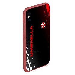 Чехол iPhone XS Max матовый Resident evil амбрелла, цвет: 3D-красный — фото 2