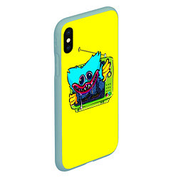 Чехол iPhone XS Max матовый POPPY PLAYTIME HAGGY WAGGY ХАГГИ ВАГГИ В ТЕЛЕВИЗОР, цвет: 3D-мятный — фото 2