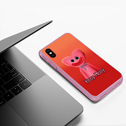 Чехол iPhone XS Max матовый КИССИ МИССИ KISSY MISSY, цвет: 3D-розовый — фото 2