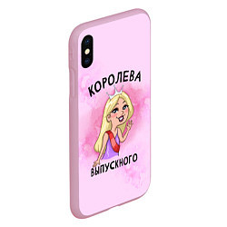 Чехол iPhone XS Max матовый Она королева выпускного, цвет: 3D-розовый — фото 2