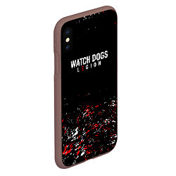 Чехол iPhone XS Max матовый Watch Dogs 2 Брызги красок, цвет: 3D-коричневый — фото 2