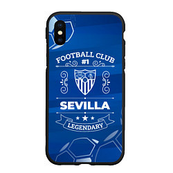 Чехол iPhone XS Max матовый Sevilla FC 1, цвет: 3D-черный