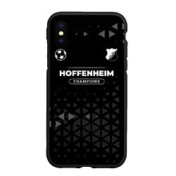 Чехол iPhone XS Max матовый Hoffenheim Форма Champions, цвет: 3D-черный