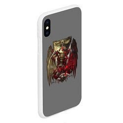 Чехол iPhone XS Max матовый Blood Angels symbol, цвет: 3D-белый — фото 2