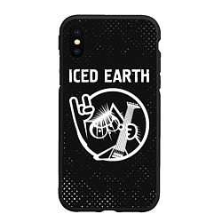 Чехол iPhone XS Max матовый Iced Earth - КОТ - Гранж, цвет: 3D-черный