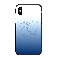 Чехол iPhone XS Max матовый Сердце love yourself, цвет: 3D-черный