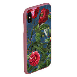 Чехол iPhone XS Max матовый Цветы Розы В Саду, цвет: 3D-малиновый — фото 2