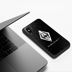 Чехол iPhone XS Max матовый СКАЙРИМ Шум, цвет: 3D-черный — фото 2