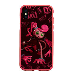 Чехол iPhone XS Max матовый Mommy Long Legs PP, цвет: 3D-красный