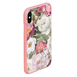 Чехол iPhone XS Max матовый Цветы Розовый Сад Пион и Роз, цвет: 3D-баблгам — фото 2