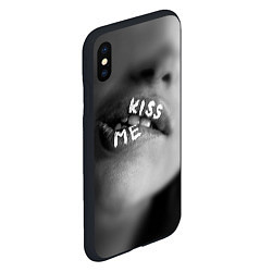 Чехол iPhone XS Max матовый Kiss- me, цвет: 3D-черный — фото 2