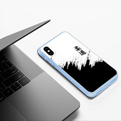 Чехол iPhone XS Max матовый ДЗЮДО КУДО JUDO, цвет: 3D-голубой — фото 2
