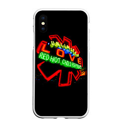 Чехол iPhone XS Max матовый Unlimited Love - Red Hot Chili Peppers, цвет: 3D-белый