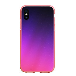 Чехол iPhone XS Max матовый Розовофиолетовый градиент, цвет: 3D-баблгам